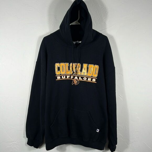 🏈 Vintage COLORADO BUFFALOES College Russell Athletics HOODIE Sweatshirt Sz XL - Picture 1 of 9